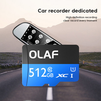OLAF 100% оригинална Micro TF SD карта 512GB 256GB 128GB 64GB Memory Card Flash Class 10 Поддържа мобилни телефони UAV и др. Четец на карти