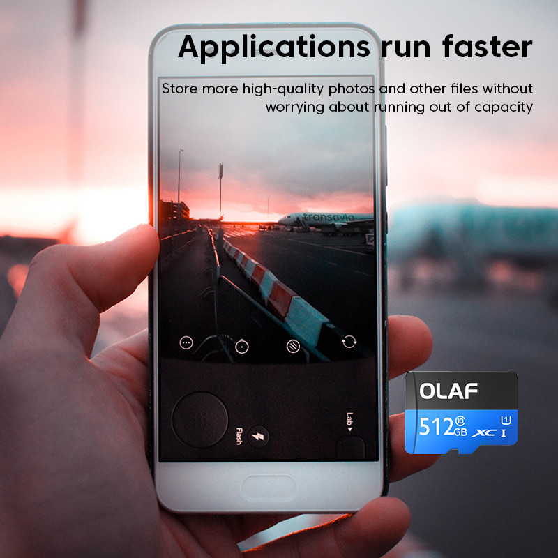 OLAF 100% ehtne Micro TF SD-kaart 512GB 256GB 128GB 64GB mälukaart Flash Class 10 Toetage mobiiltelefone UAV jne kaardilugeja