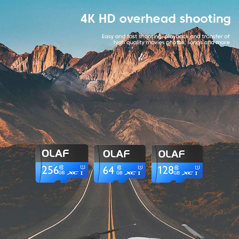 OLAF 100% ehtne Micro TF SD-kaart 512GB 256GB 128GB 64GB mälukaart Flash Class 10 Toetage mobiiltelefone UAV jne kaardilugeja