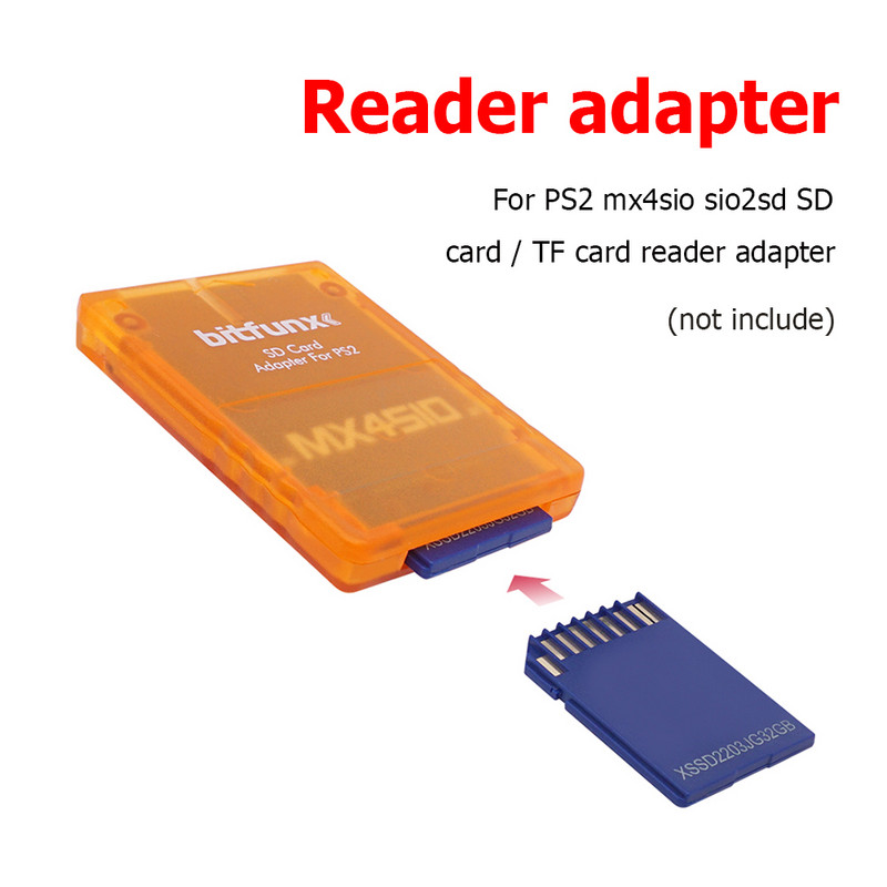 Többfunkciós memóriakártya adapter PS2 MX4SIO SIO2SD hordozható kártyaolvasóhoz PS2 játékkonzolokhoz + 32MB 64MB FMCB kártya