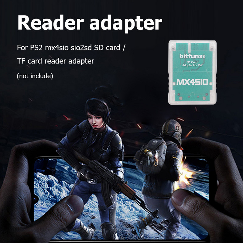 Többfunkciós memóriakártya adapter PS2 MX4SIO SIO2SD hordozható kártyaolvasóhoz PS2 játékkonzolokhoz + 32MB 64MB FMCB kártya