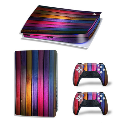 GAMEGENIXX PS5 Digital Edition Skin Lipdukas Rainbow Nuimamas dangtelis PVC Vinilas, skirtas PS5 konsolei ir 2 valdikliams