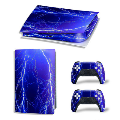 GAMEGENIXX PS5 Digital Edition Skin Lipdukas Rainbow Nuimamas dangtelis PVC Vinilas, skirtas PS5 konsolei ir 2 valdikliams