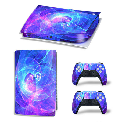 GAMEGENIXX PS5 Digital Edition Skin Sticker Rainbow Подвижен капак PVC Vinyl за PS5 конзола и 2 контролера