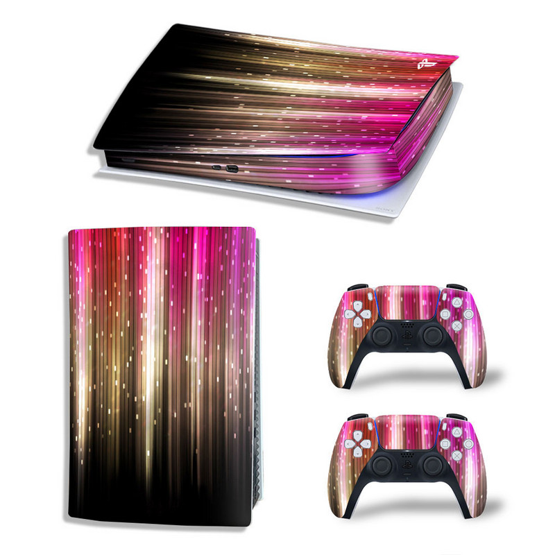 GAMEGENIXX PS5 Digital Edition Skin Sticker Rainbow uklonjivi poklopac PVC vinil za PS5 konzolu i 2 kontrolera