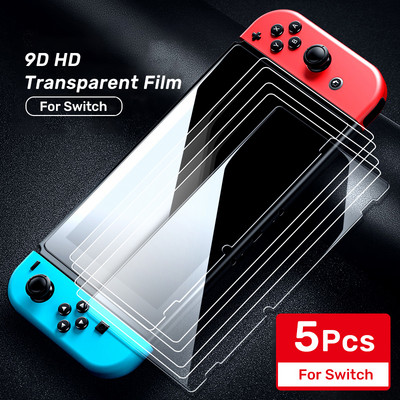 5PCS Kaljeno staklo 0,3 mm 9H HD Zaštita zaslona za Nintendo Switch Oled Zaštita zaslona za Nintendo Switch Lite Accessorie