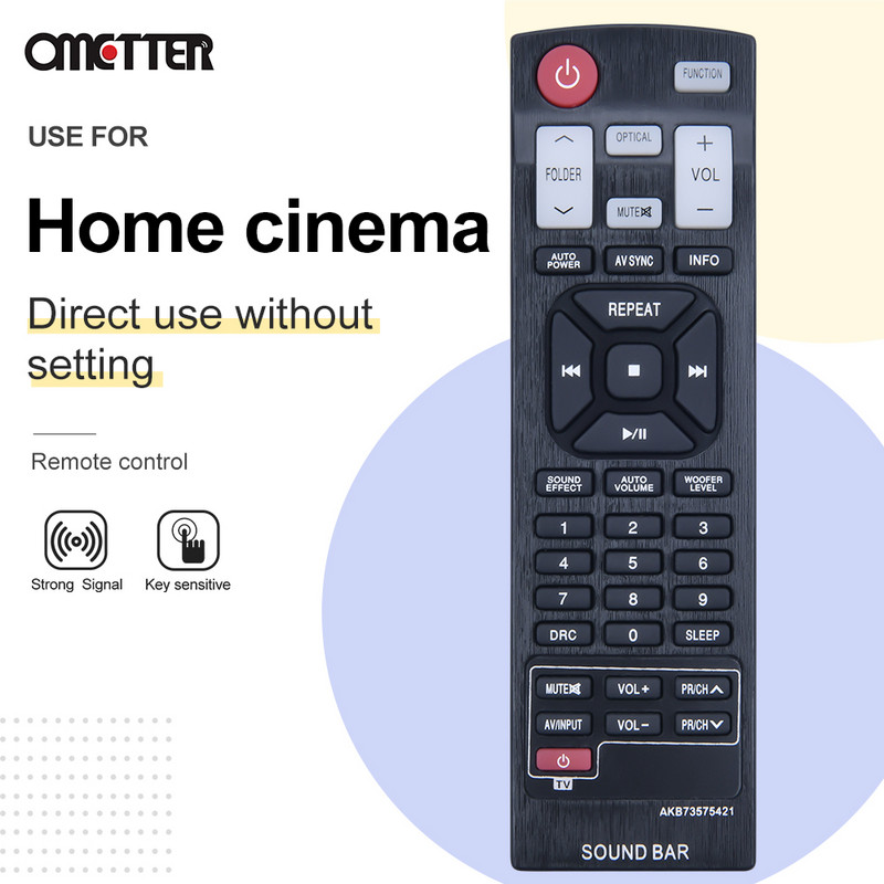 LG Soundbari kaugjuhtimispuldi jaoks AKB73575421 AKB73575401 NB4530B