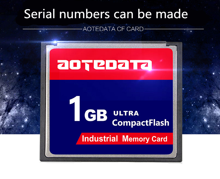 AOTEDATA 133X izpārdošana Industrial Compact Flash CF 128MB 256MB 512MB 1GB 2GB atmiņas karte priekš CNC IPC ciparvadības mašīna