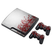 Protector autocolant din vinil pentru PS3 Slim și Wrap pentru 2 controlere