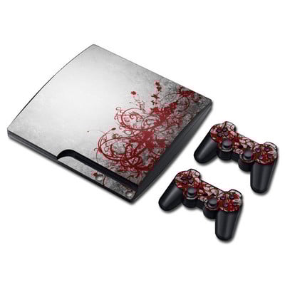 Protector autocolant din vinil pentru PS3 Slim și Wrap pentru 2 controlere