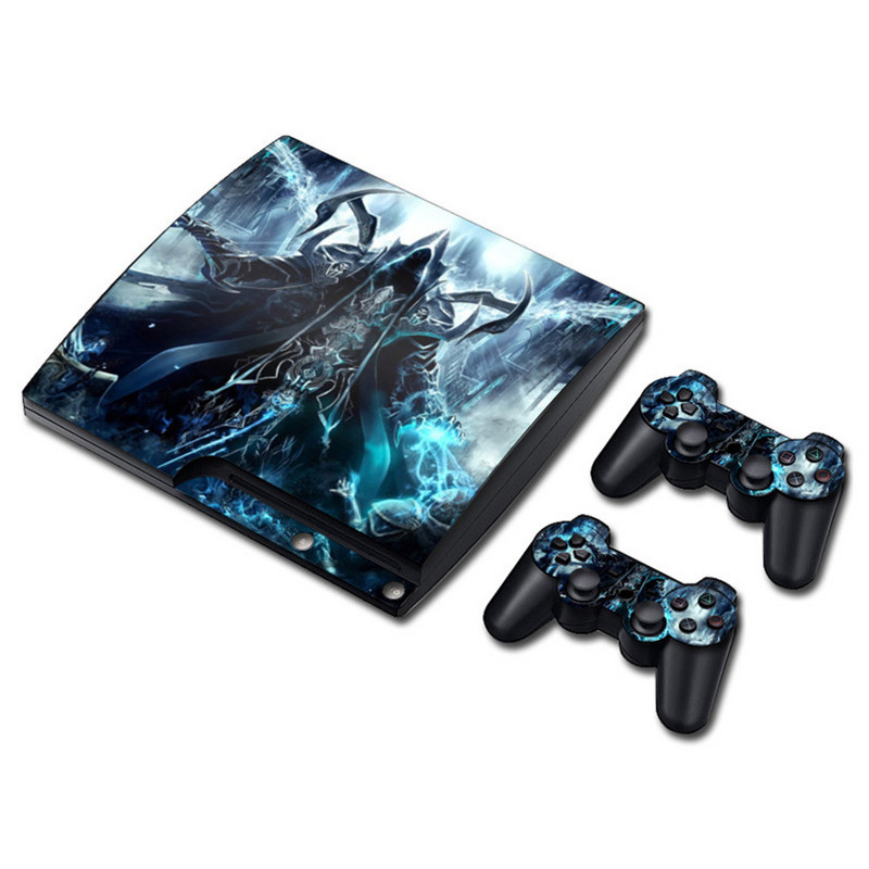 Protector autocolant din vinil pentru PS3 Slim și Wrap pentru 2 controlere
