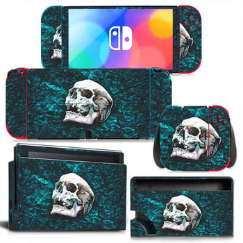 GAMEGENIXX Switch Oled Skin Αυτοκόλλητο Skull Design Προστατευτικό κάλυμμα αυτοκόλλητων βινυλίου για κονσόλα Nintendo Switch Oled