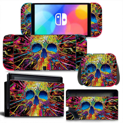 GAMEGENIXX Switch Oled Skin Skull Design Védő vinil matricaborító Nintendo Switch Oled konzolhoz