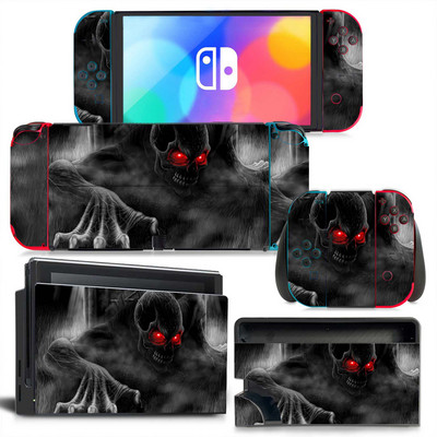 GAMEGENIXX Switch Oled Skin Skull Design Védő vinil matricaborító Nintendo Switch Oled konzolhoz