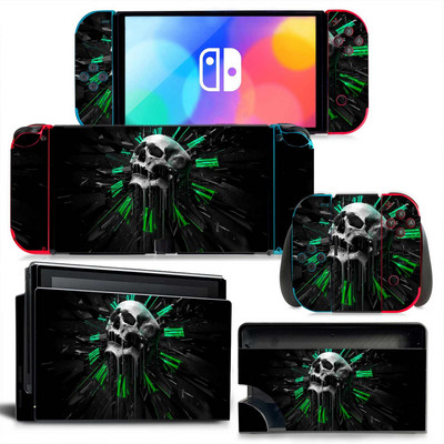 GAMEGENIXX Switch Oled Skin Skull Design Védő vinil matricaborító Nintendo Switch Oled konzolhoz