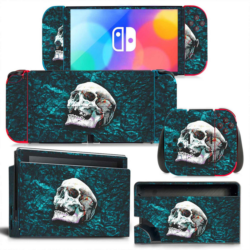 GAMEGENIXX Switch Oled Skin Skull Design Védő vinil matricaborító Nintendo Switch Oled konzolhoz
