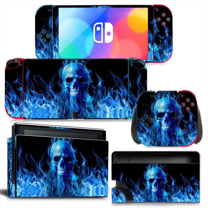 GAMEGENIXX Switch Oled Skin Skull Design Védő vinil matricaborító Nintendo Switch Oled konzolhoz