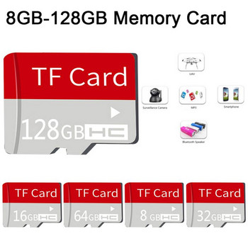 Κάρτες Micro TF 8 GB 16 GB 32 GB με προσαρμογέα έως και 100 MB/s Κάρτα μνήμης υψηλής ταχύτητας για Smartphone/Ηχείο Bluetooth/Tablet/PC/Κάμερα