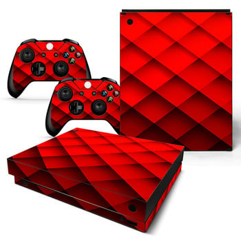 GAMEGENIXX Skin Sticker Lattice Design Protective Decal Подвижен капак за конзола Xbox One X и 2 контролера