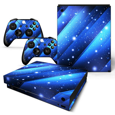 GAMEGENIXX Skin Sticker Lattice Design Védőmatrica levehető fedél Xbox One X konzolhoz és 2 kontrollerhez