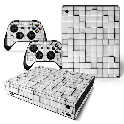 GAMEGENIXX Skin Sticker Lattice Design Védőmatrica levehető fedél Xbox One X konzolhoz és 2 kontrollerhez