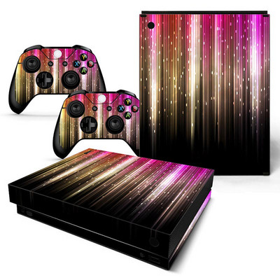 GAMEGENIXX Skin Sticker Lattice Design Védőmatrica levehető fedél Xbox One X konzolhoz és 2 kontrollerhez