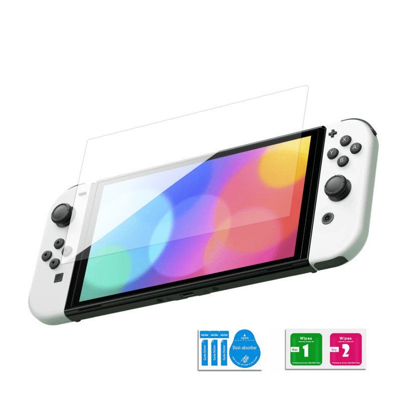 Switch Oled Tartozékok Edzett film HD Touch Ultra-vékony képernyőborító Repedésálló, vízálló karcolásgátló konzolvédő