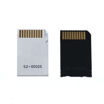 YuXi Единична двойна карта с памет Адаптер Micro SD карта към Memory Stick MS Pro Duo за PSP Адаптер за слот за карти