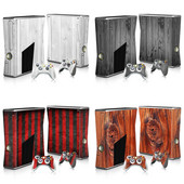 Autocolant din lemn din desene animate pentru consolă și autocolant pentru piele de controler 2 buc pentru Microsoft xbox 360 slim