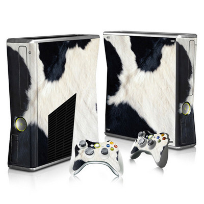 Autocolant din lemn din desene animate pentru consolă și autocolant pentru piele de controler 2 buc pentru Microsoft xbox 360 slim