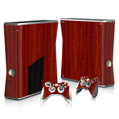 Autocolant din lemn din desene animate pentru consolă și autocolant pentru piele de controler 2 buc pentru Microsoft xbox 360 slim
