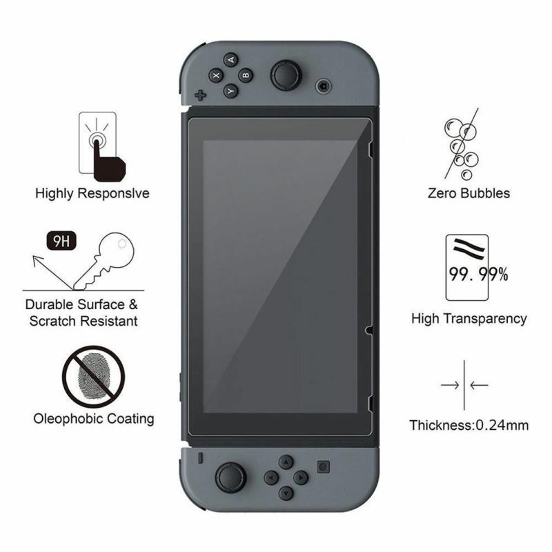 2 DB edzett üveg képernyővédő fólia Nintendo Switch Lite konzolhoz Full HD képernyővédő fólia NS Lite készülékhez