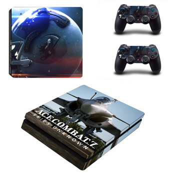 Ace Combat 7 Skies Unknown PS4 Slim Skin Sticker Vinyl for PlayStation 4 Console and Controllers PS4 Slim Skin Stickers Decal