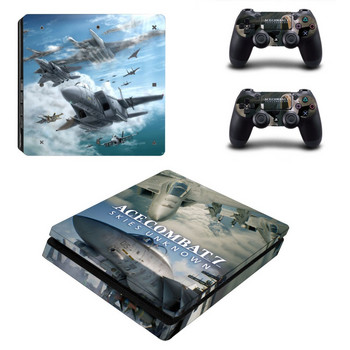 Ace Combat 7 Skies Unknown PS4 Slim Skin Sticker Vinyl for PlayStation 4 Console and Controllers PS4 Slim Skin Stickers Decal