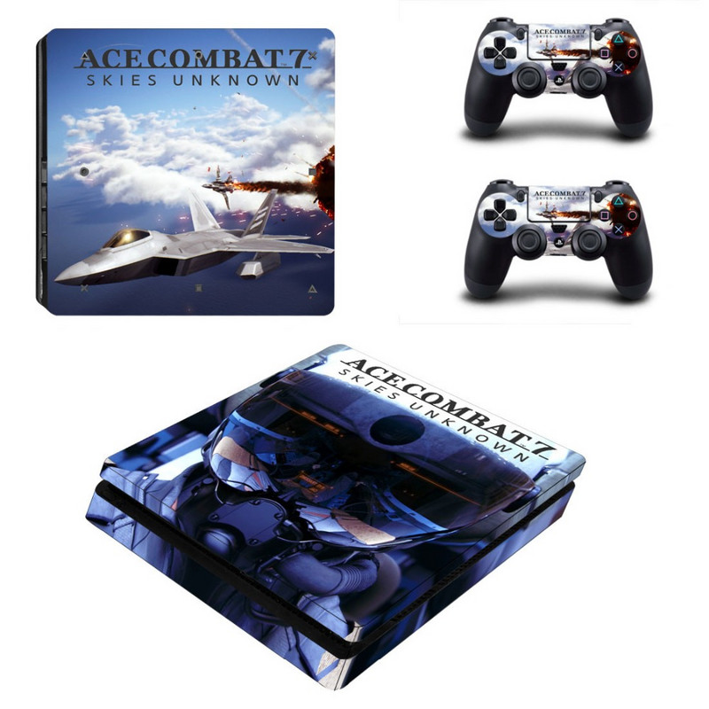 Ace Combat 7 Skies Unknown PS4 Slim Skin lipdukas, skirtas PlayStation 4 konsolei ir valdikliams PS4 plonos odos lipdukų lipdukas