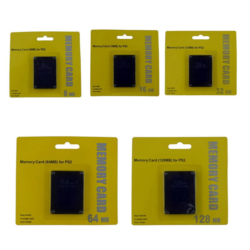 Augstas kvalitātes 8MB 16MB 32MB 64MB 128MB 256MB atmiņas karte PS2 ar mazumtirdzniecības kasti