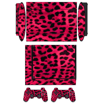 Zaštitna vinilna naljepnica sa životinjskim uzorkom za Sony PS3 Super Slim i naljepnice s maskama za 2 kontrolera