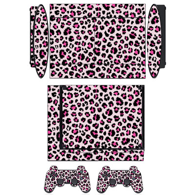 Zaštitna vinilna naljepnica sa životinjskim uzorkom za Sony PS3 Super Slim i naljepnice s maskama za 2 kontrolera