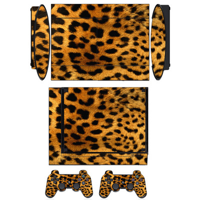 Zaštitna vinilna naljepnica sa životinjskim uzorkom za Sony PS3 Super Slim i naljepnice s maskama za 2 kontrolera