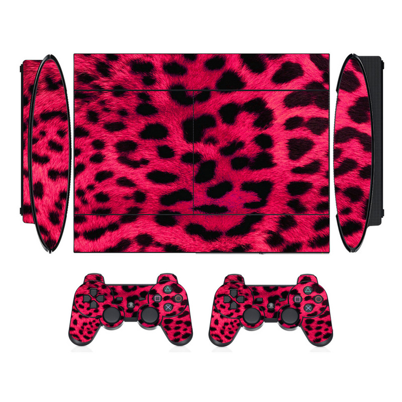 Zaštitna vinilna naljepnica sa životinjskim uzorkom za Sony PS3 Super Slim i naljepnice s maskama za 2 kontrolera