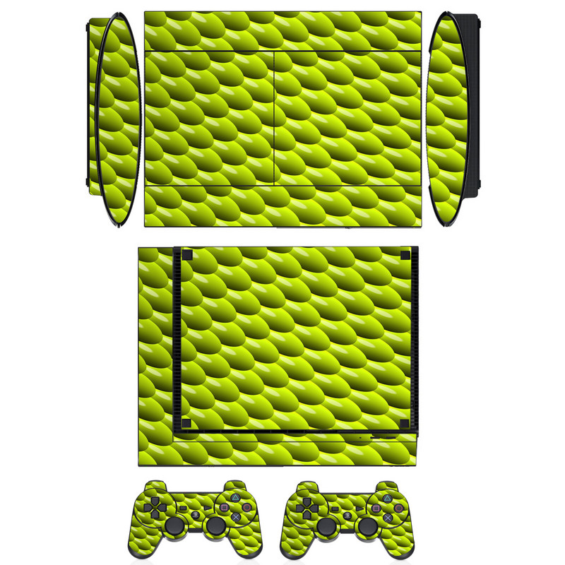 Zaštitna vinilna naljepnica sa životinjskim uzorkom za Sony PS3 Super Slim i naljepnice s maskama za 2 kontrolera