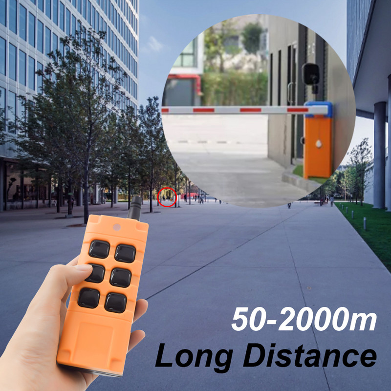 433Mhz kaugjuhtimispuldi õppekood 1527 RF-mooduli juhtmevaba 6 nupuga antenni ulatus 2000 m pika ulatusega lampide jaoks värava uks