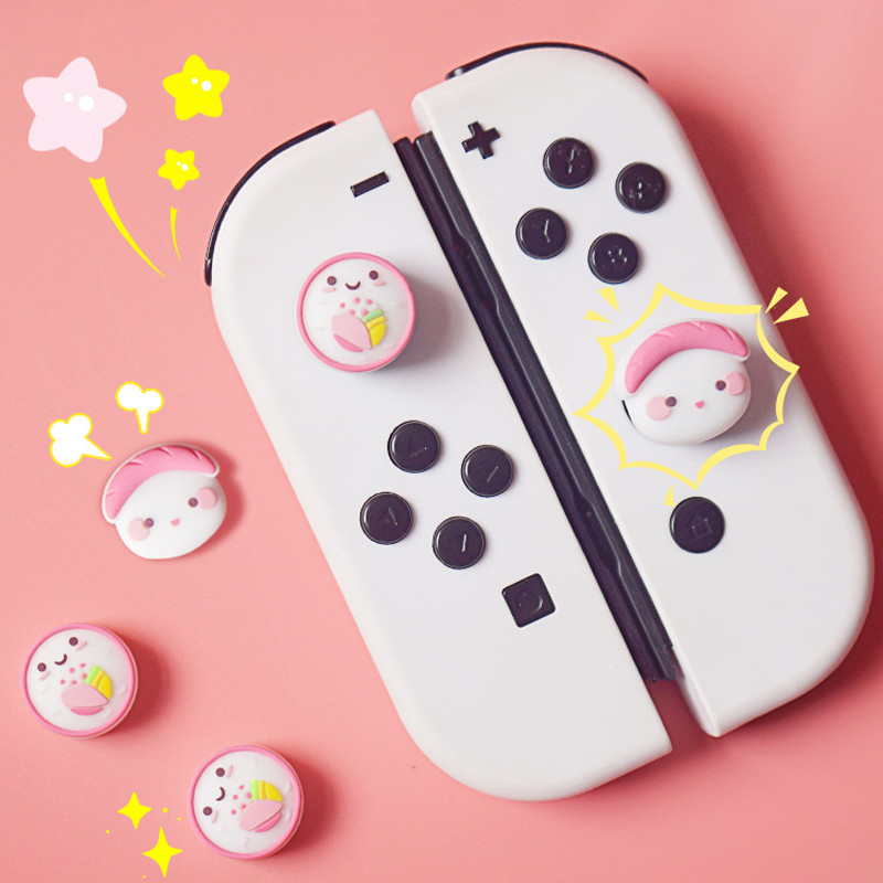 Jauns mīksts silikona sviras futrālis Joycon kursorsviras vāciņš Nintendo slēdzim Oled NS Lite Joy-con kontrollera īkšķa sviras roktura vāciņš