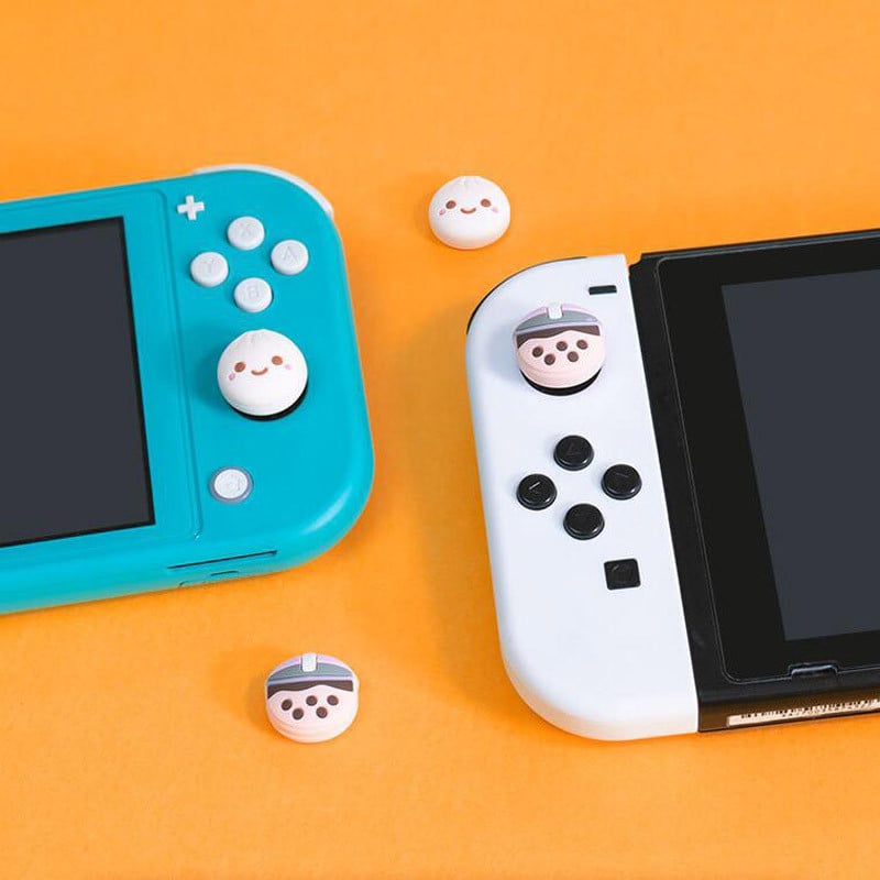 Jauns mīksts silikona sviras futrālis Joycon kursorsviras vāciņš Nintendo slēdzim Oled NS Lite Joy-con kontrollera īkšķa sviras roktura vāciņš
