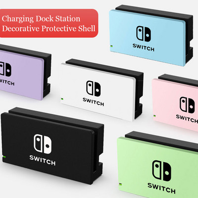 Värviline esipaneeli kaitsekate Nintendo Switchi laadimisdoki jaoks Dekoratiivne asendus esiplaadi korpuse tarvikud