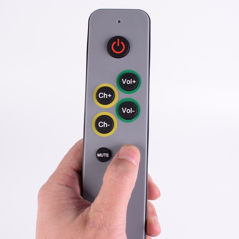 7 veľkých tlačidiel, diaľkové ovládanie, klonovanie, kopírovanie kódu z pôvodného ovládača, diaľkového ovládača TV, VCR, STB, DVD, DVB, TV-BOX pre starších ľudí
