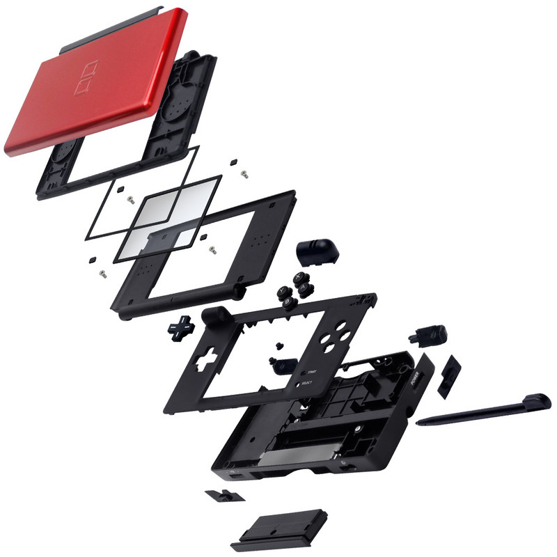 OSTENT Kit de carcasă de înlocuire pentru piese de reparație completă pentru carcasă de protecție pentru consola Nintendo DS Lite NDSL