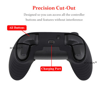 IVYUEEN Anti-slip Protective Skin for XBox Series XS Controller Silicone Gel Case with Joystick Grips Аналогови Thumb Stick Caps