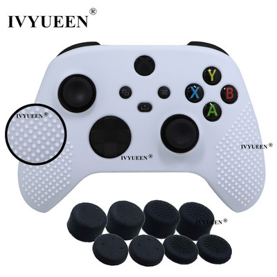 IVYUEEN Protuklizna zaštitna maska za XBox Series XS kontroler Silikonsko gel kućište s rukohvatima za joystick Analogne kapice za palac