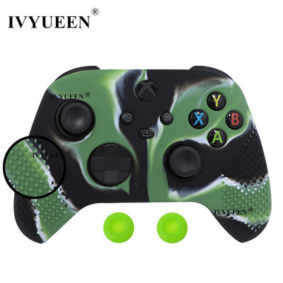 IVYUEEN Protuklizna zaštitna maska za XBox Series XS kontroler Silikonsko gel kućište s rukohvatima za joystick Analogne kapice za palac